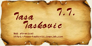 Tasa Tasković vizit kartica